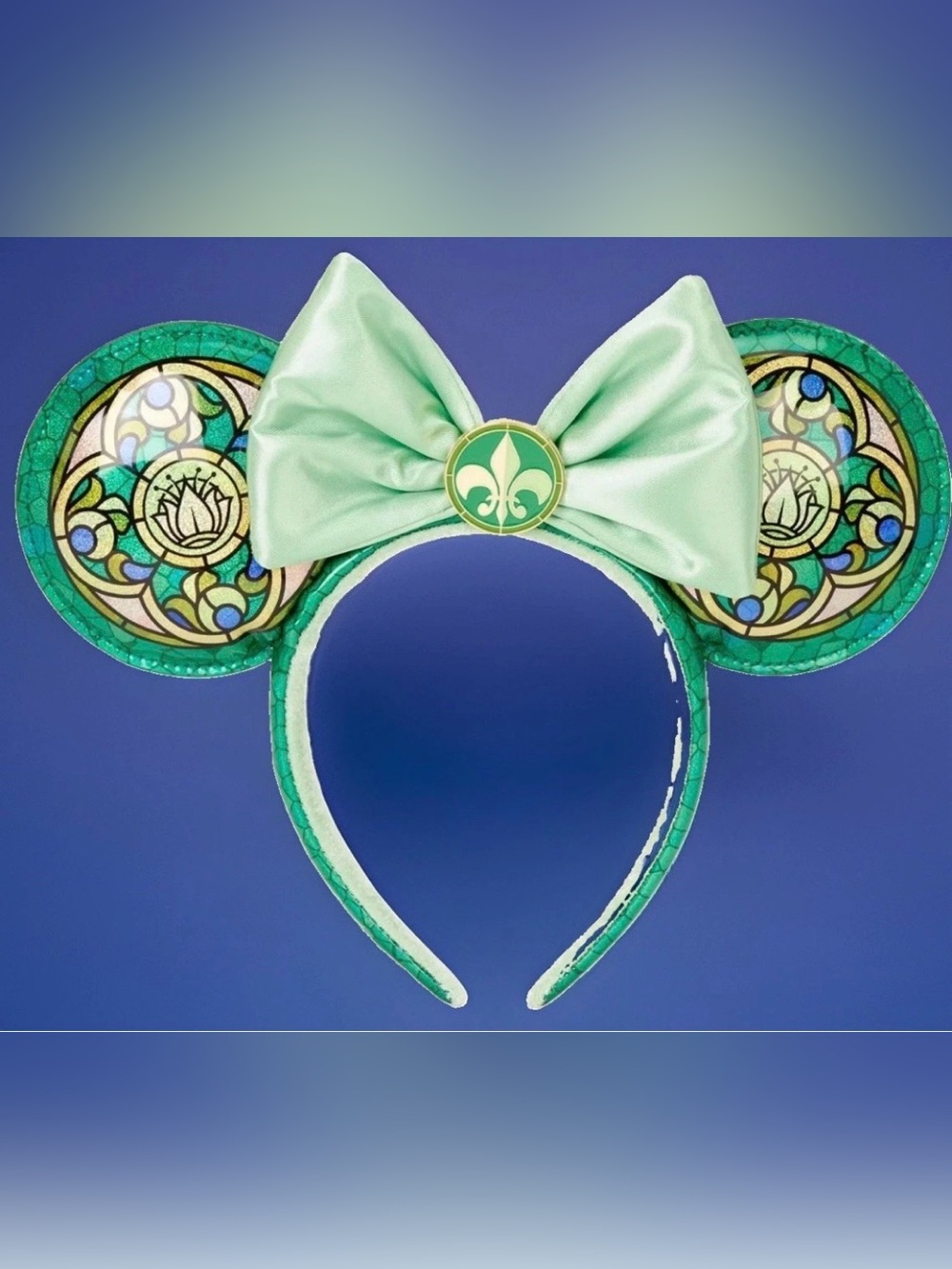 NEW Disney Loungefly Princess TIANA & Frog Stained Glass Ears Ray Lightning Bug